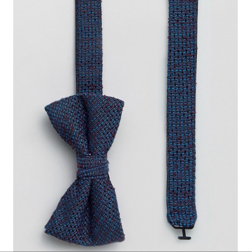 Ted Baker Of London Textured Adjustable Bow Neck Tie, Blue